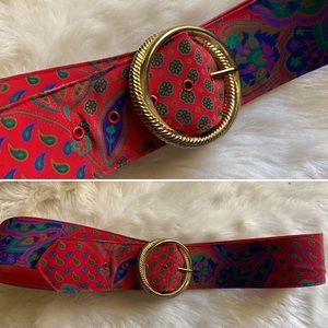Vintage 80’s Accent Paisley Belt